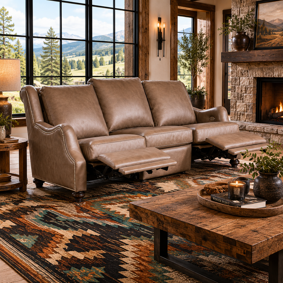 living room space saving reclining sofa