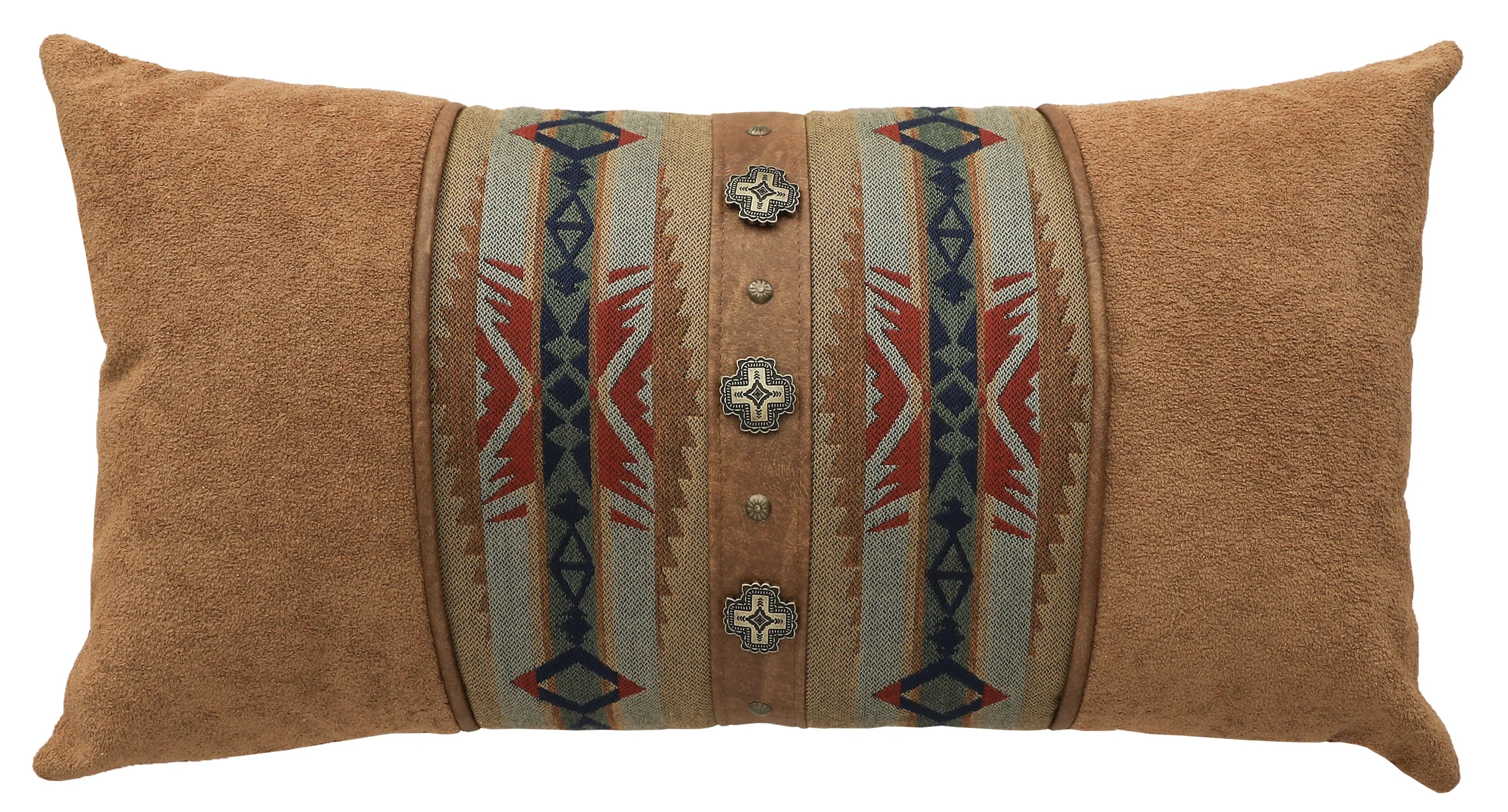 American made Sunset Canyon Leather Accent Pillow - Your Western Decor
