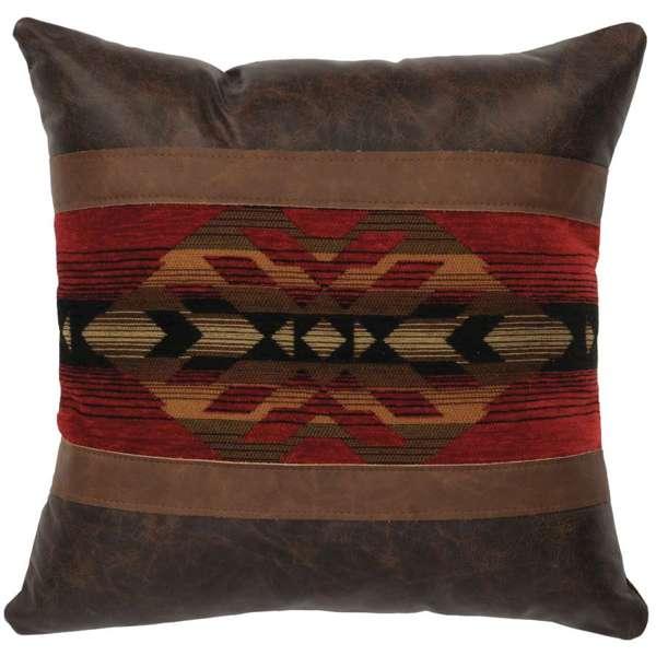 Texas Gallop Leather Throw Pillow made in the USA - Your Western Decor