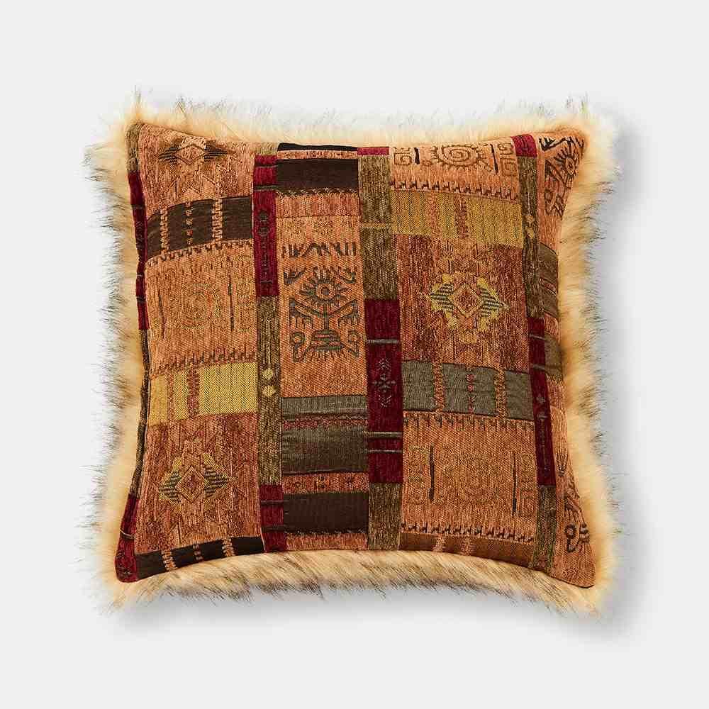 Reversible Totem Faux Fur Euro Sham - Your Western Decor