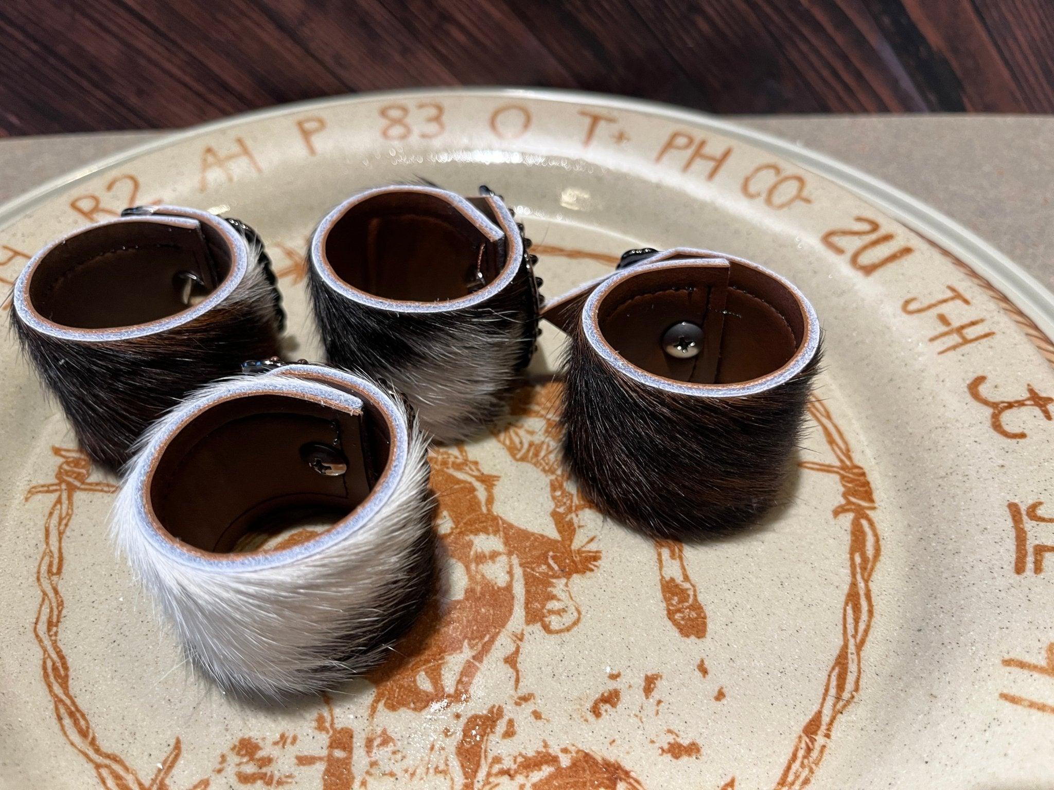 Handmade Tri Color Cowhide Napkin Holders - Made in Pilot Rock Oregon by Your Western Decor