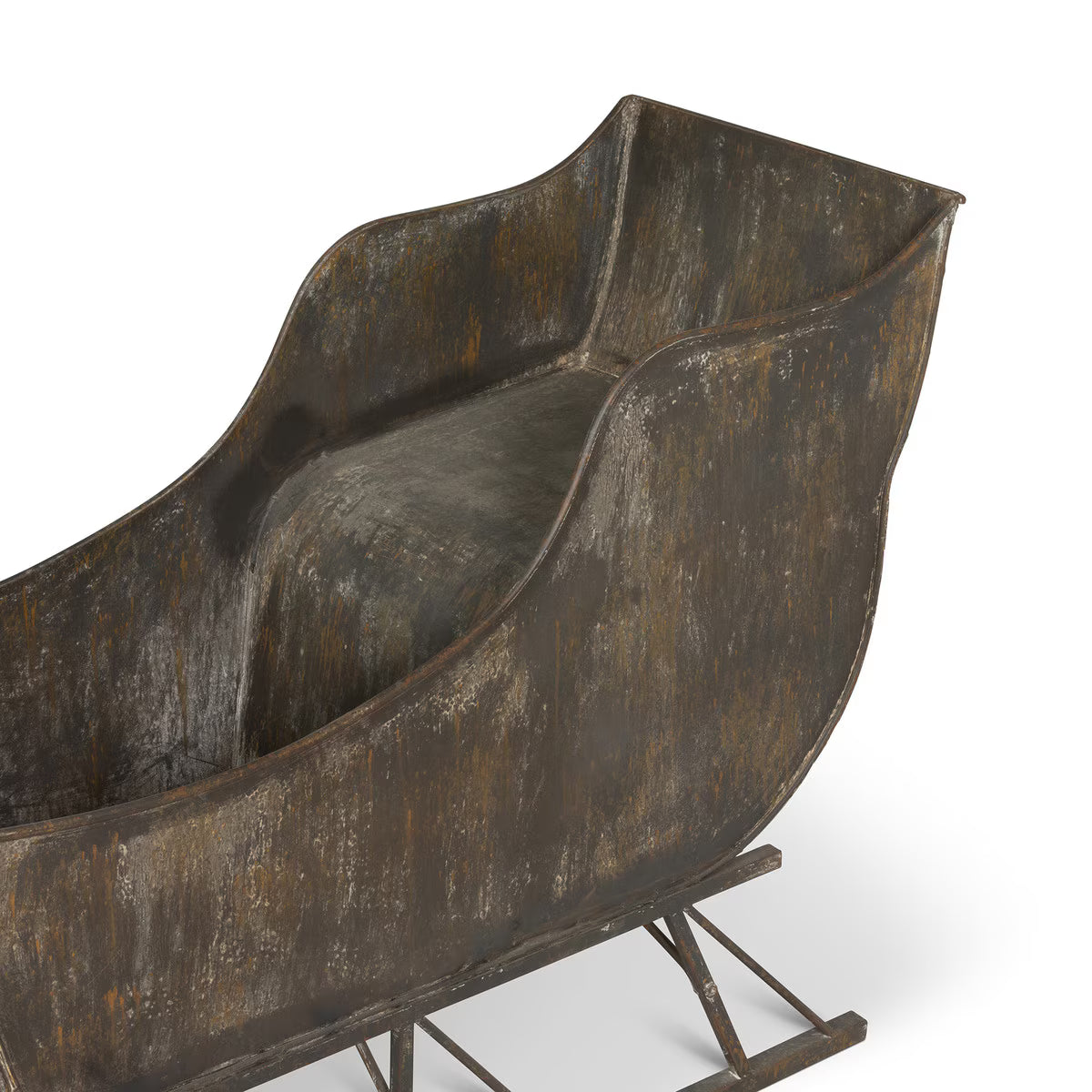 Rustic metal santa sleigh Christmas decor - Your Western Decor