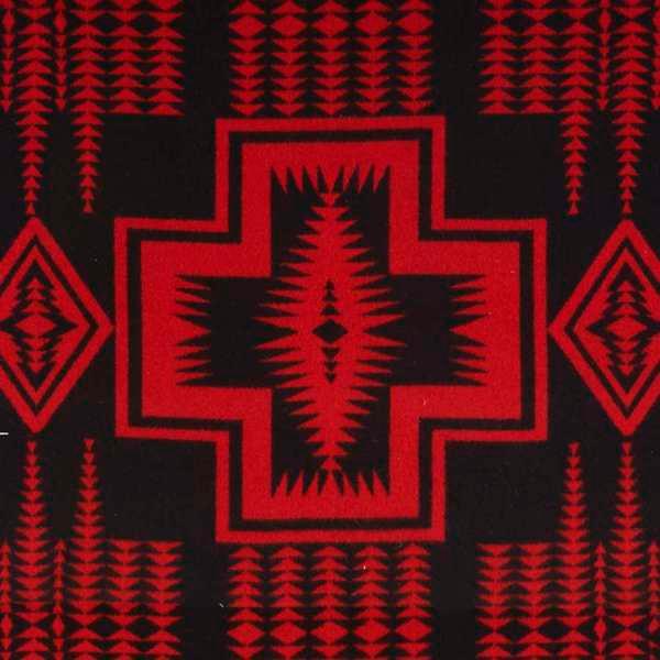 walking rock black red Pendleton fabric - Your Western Decor