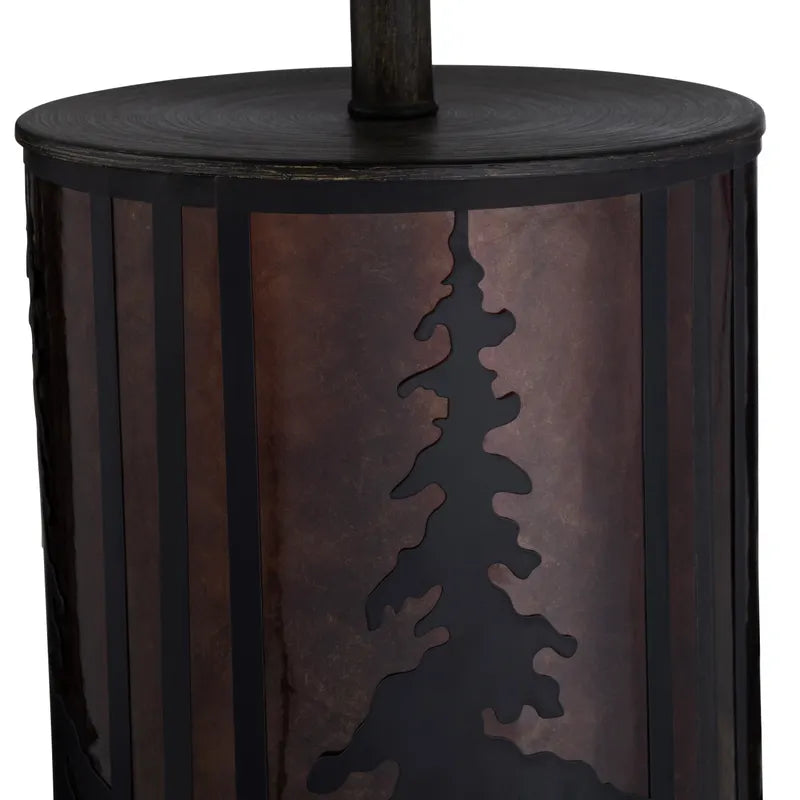 detail of whispering pines mica table lamp base