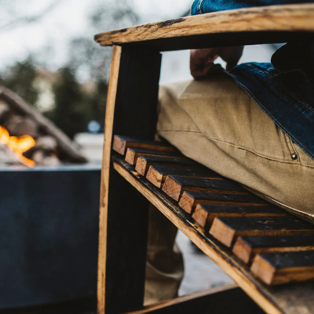 American made Distillin' Chillin' Adirondack Chair made from Whiskey barrels - Your Western Decor