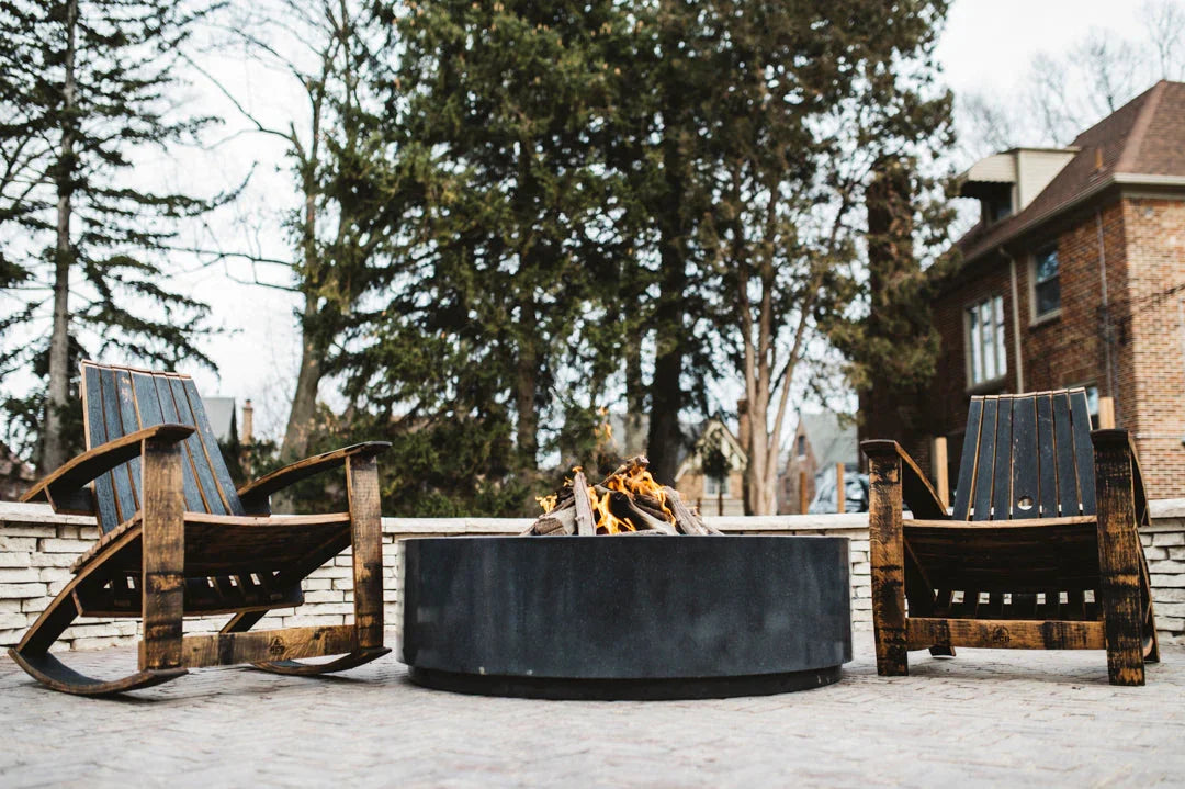 American made Distillin' Chillin' Adirondack Chairs made from Whiskey barrels - Your Western Decor