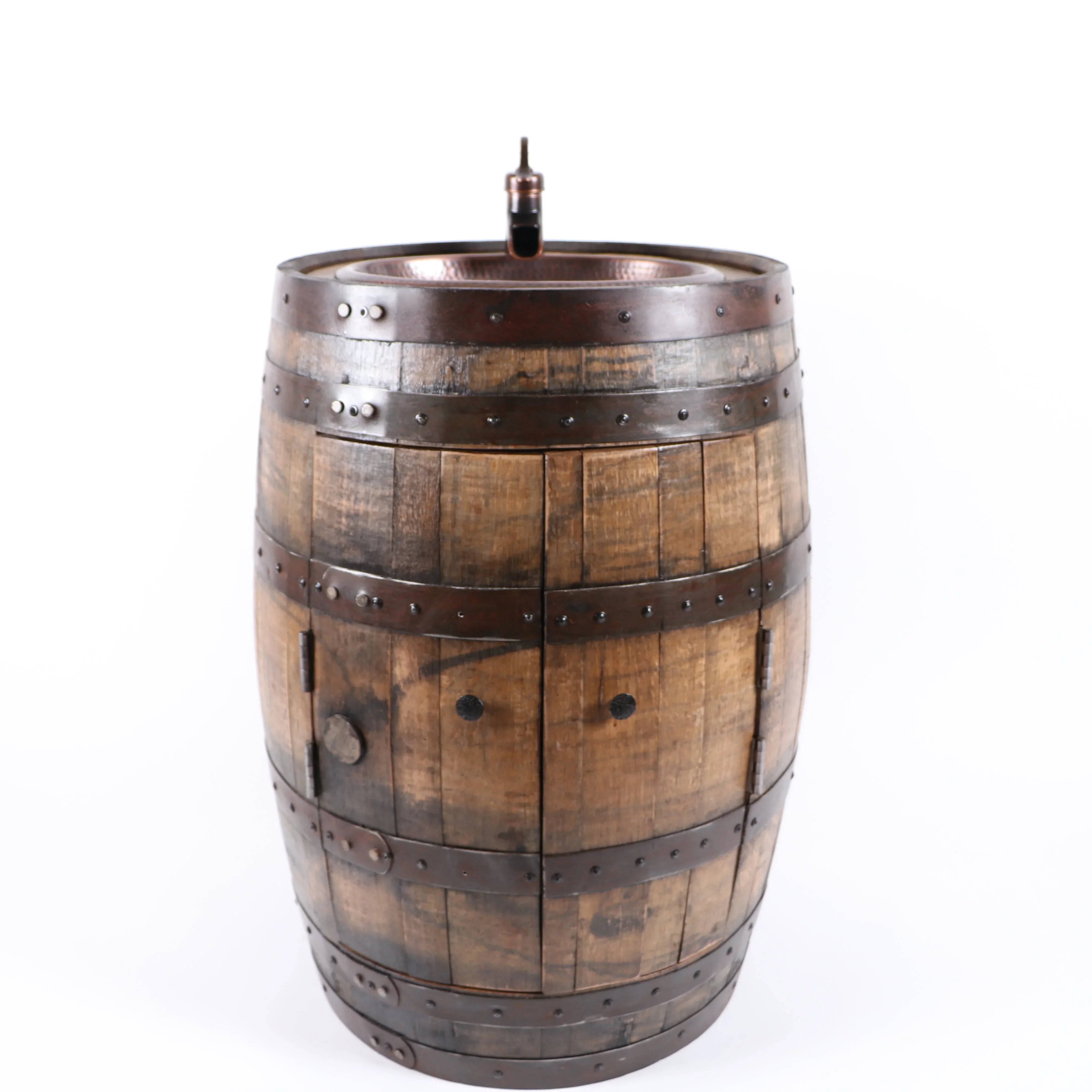 Front of whiskey barrel vanity - Your Western Decor