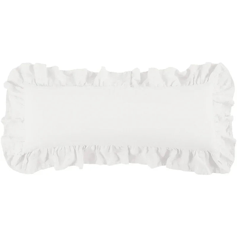 White Ruffled Body Pillow - Your Western Decor