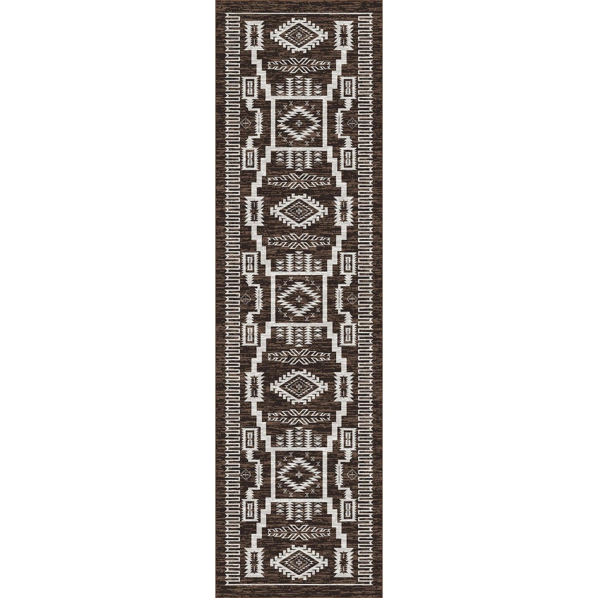 Wild Whiskey Floor Runner in Chocolate - Made in the USA - Your Western Decor