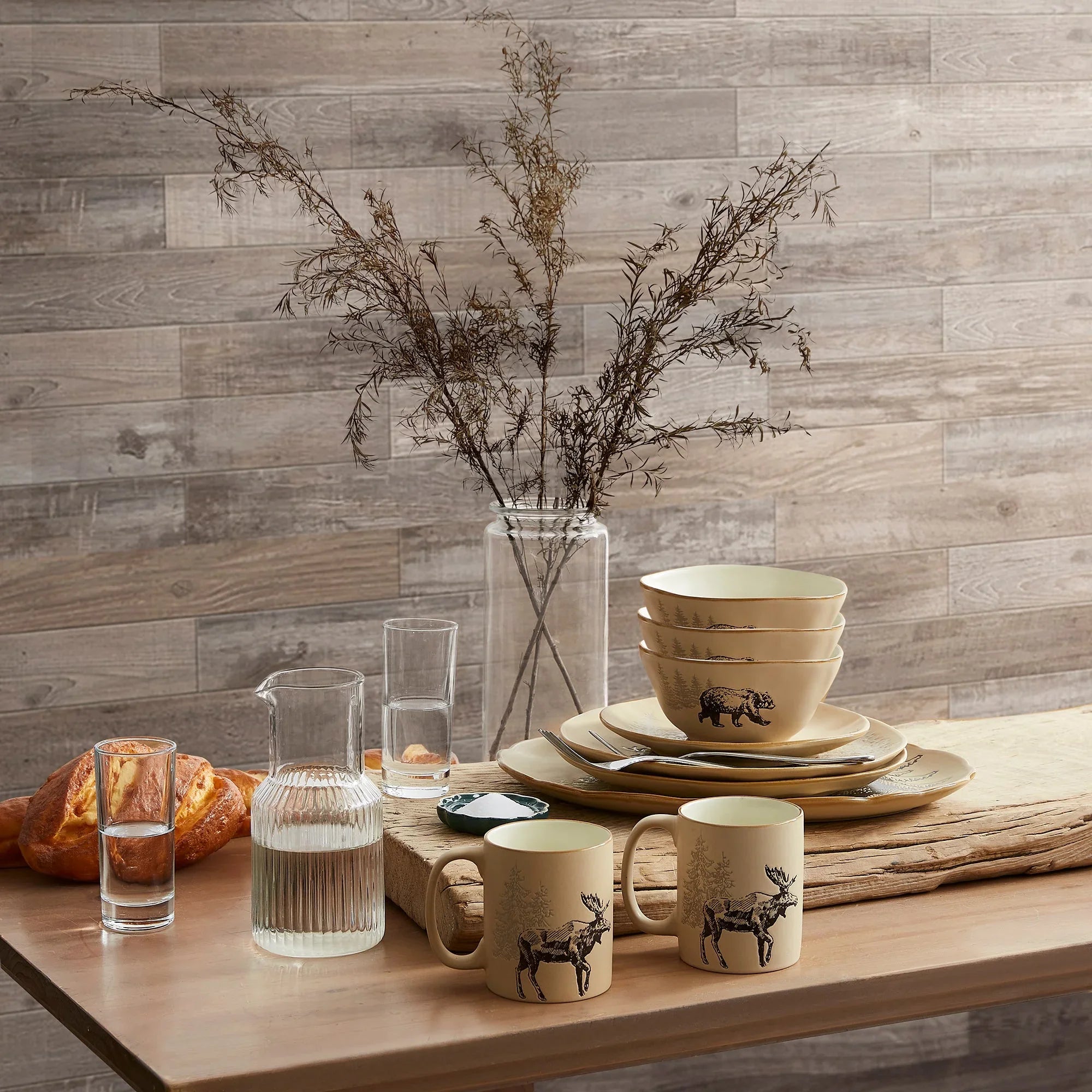 Wilbur Pines Wildlife Art Dinnerware Set - Your Western Decor