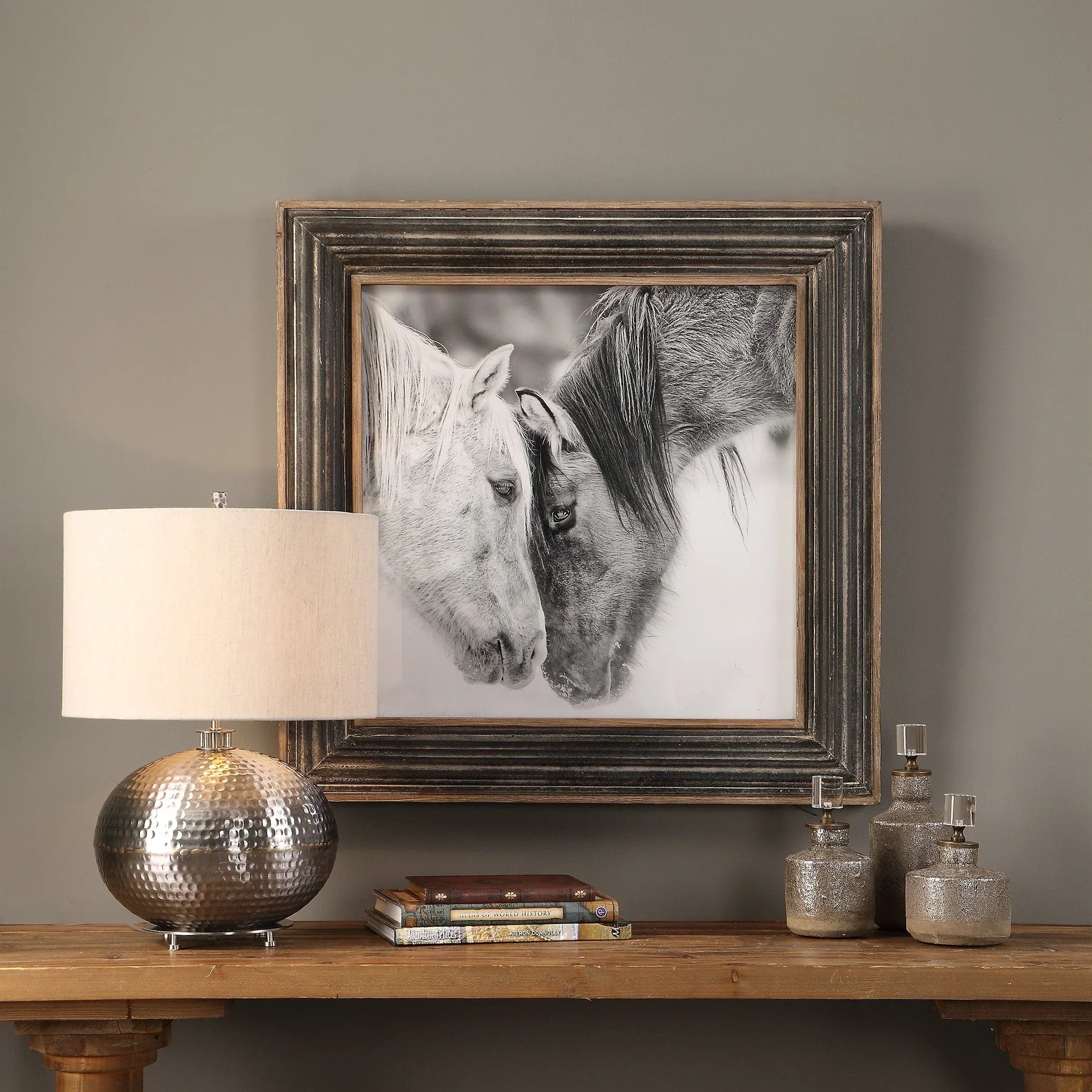 Winter Friends framed horse art - Your Western Decor