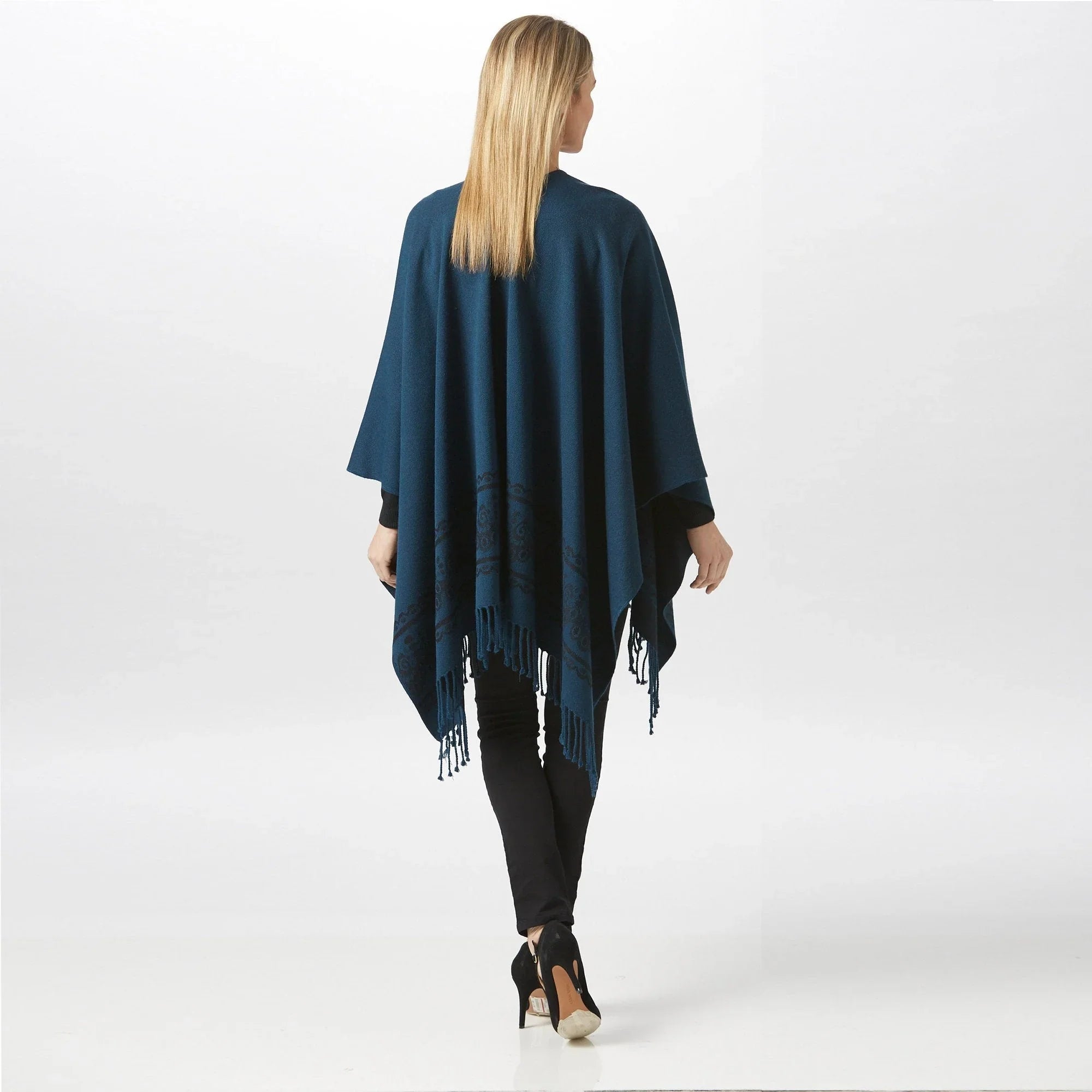 Women's Blue Shawl - Ecuadane