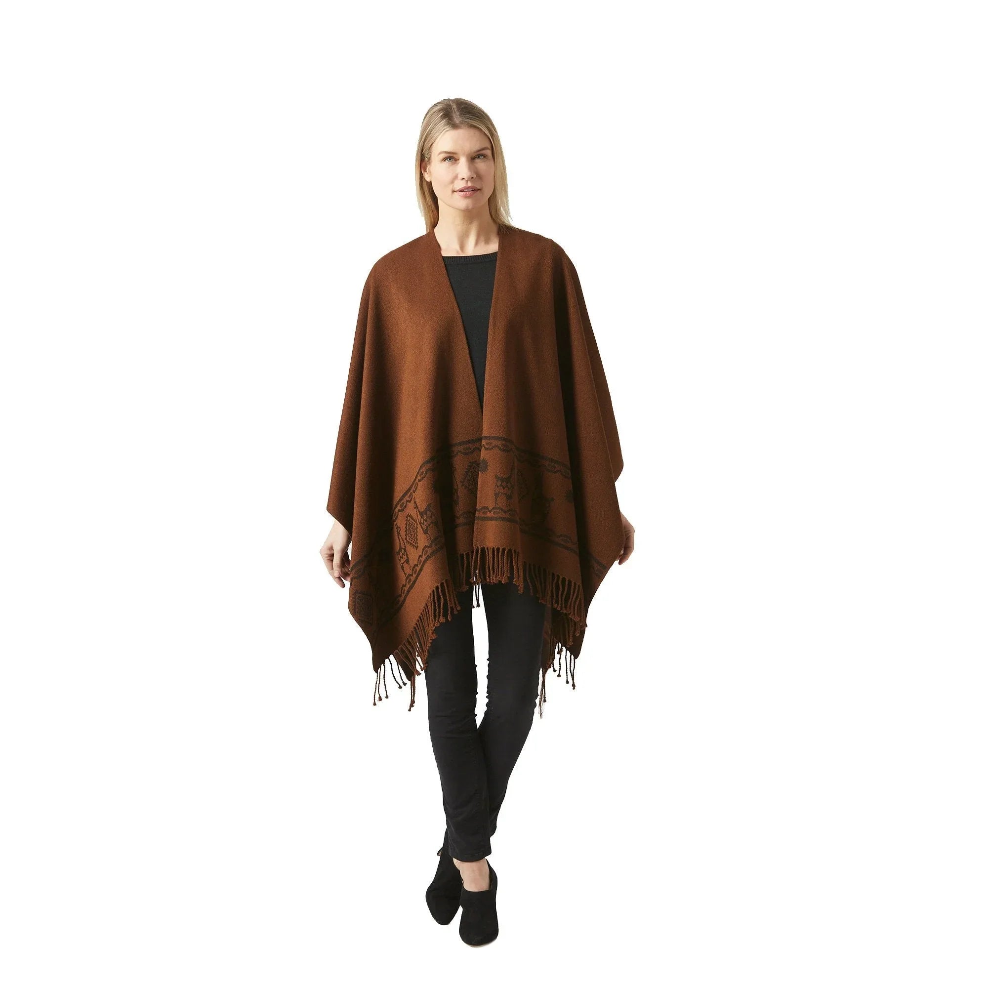 Women's Brown Shawl - Ecuadane