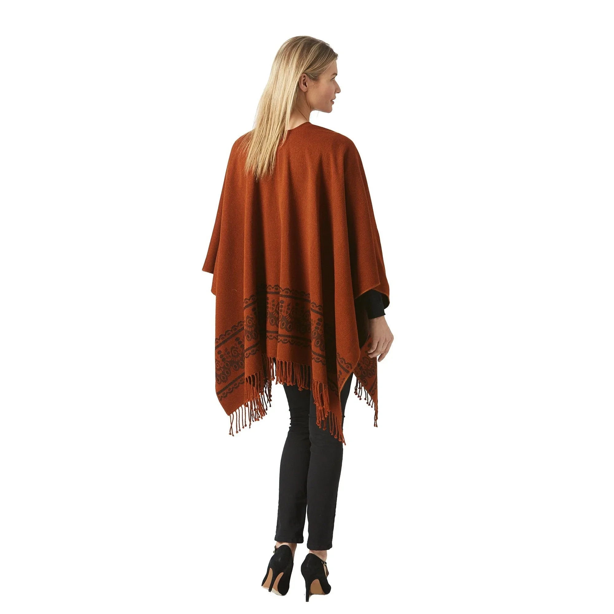 Women's Rust Shawl - Ecuadane
