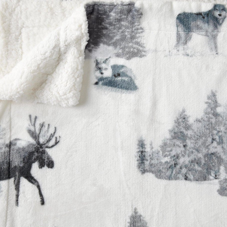 Woodlands Sherpa Throw Blanket - Your Western Decor