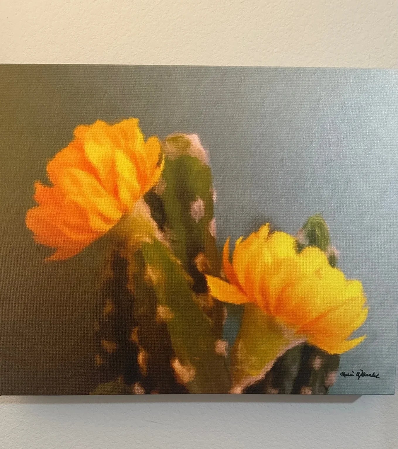 Yellow Passion Cactus Canvas Art by Sherri Alexander - Your Western Decor