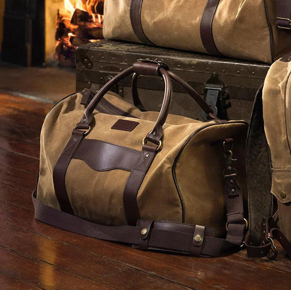 Rustic Waxed, American made Duffel Bag - Your Western Decor