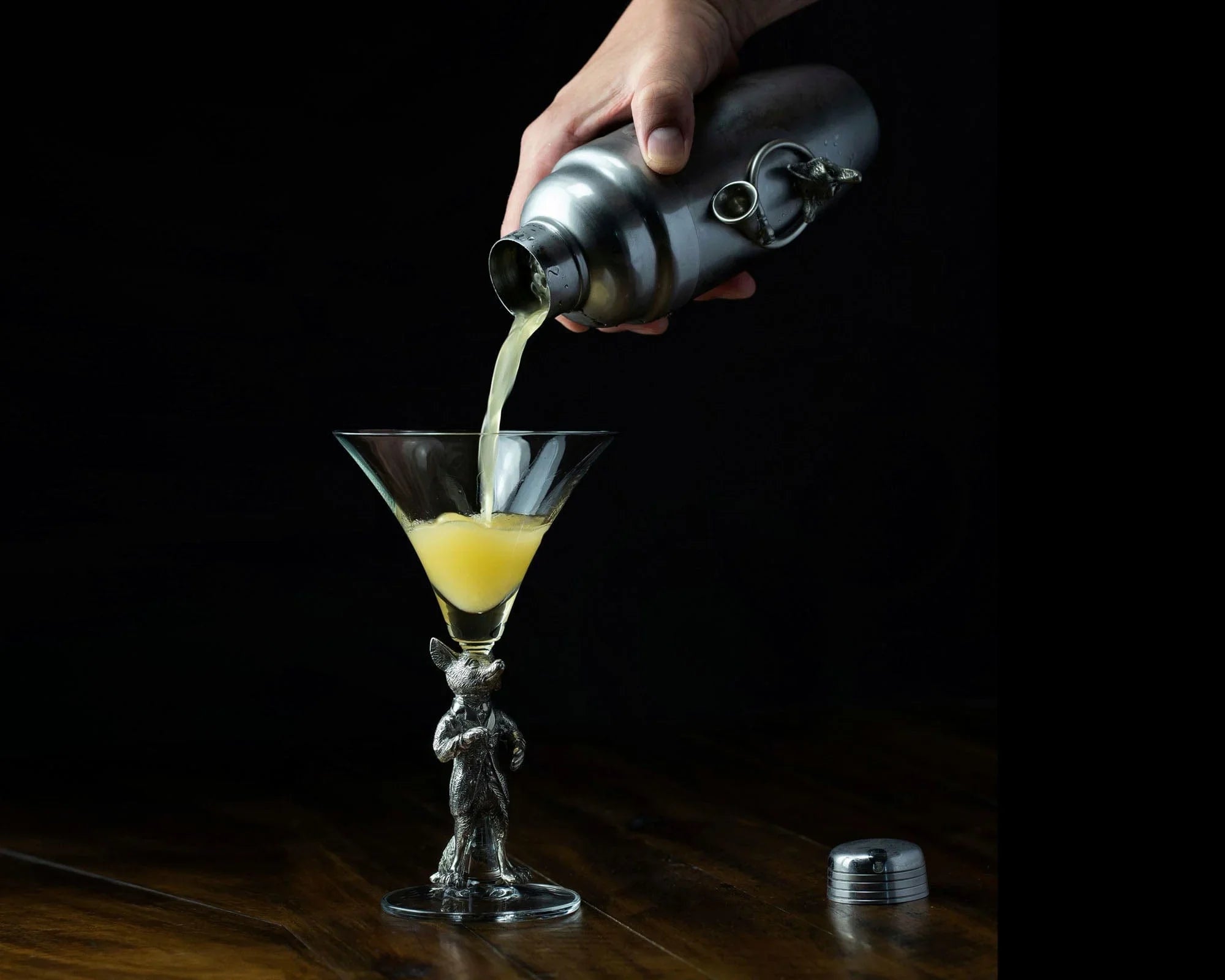 Horn hunt cocktail shaker and hunt fox martini glass - Your Western Decor