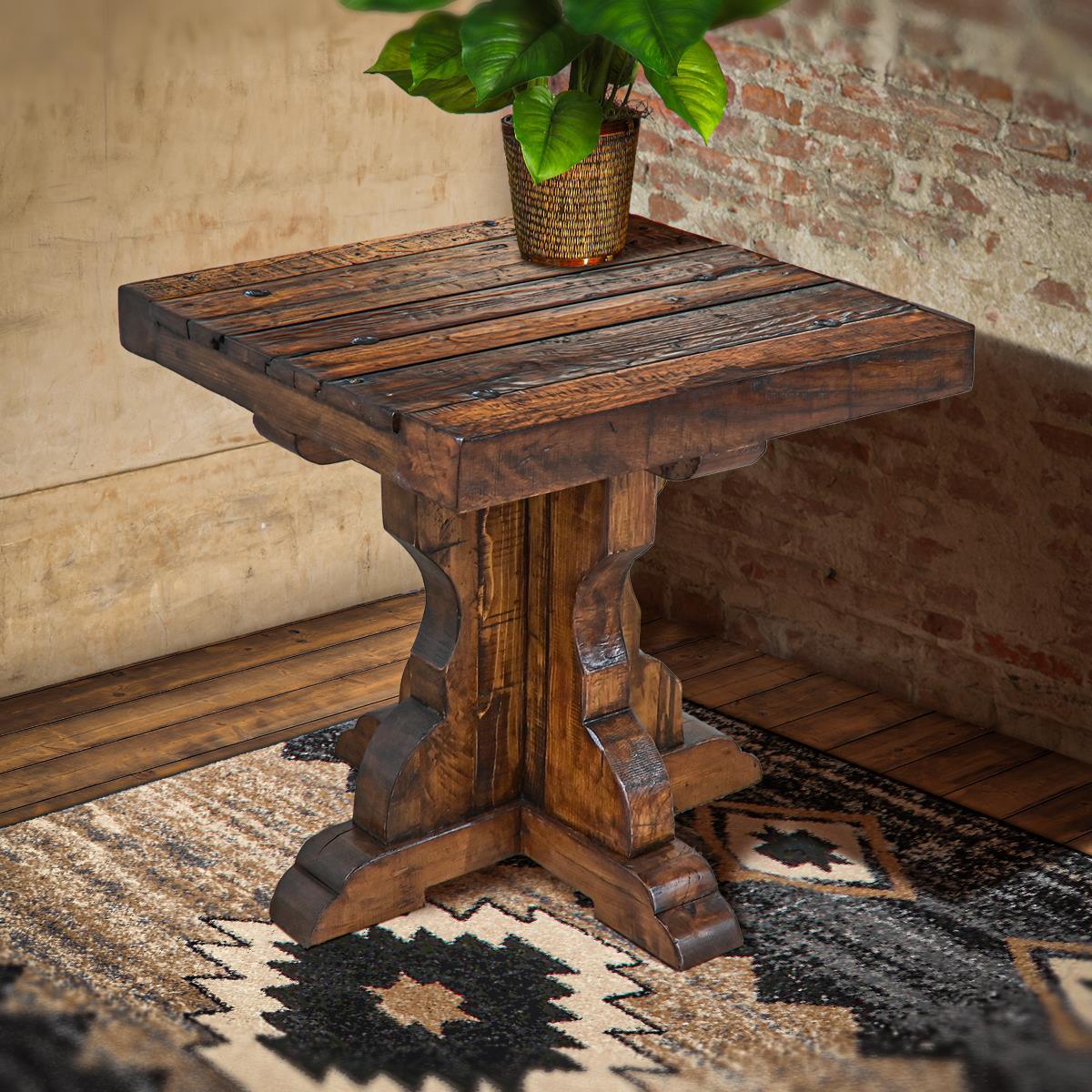 Handcrafted Z Luis Rustic End Table - Your Western Decor