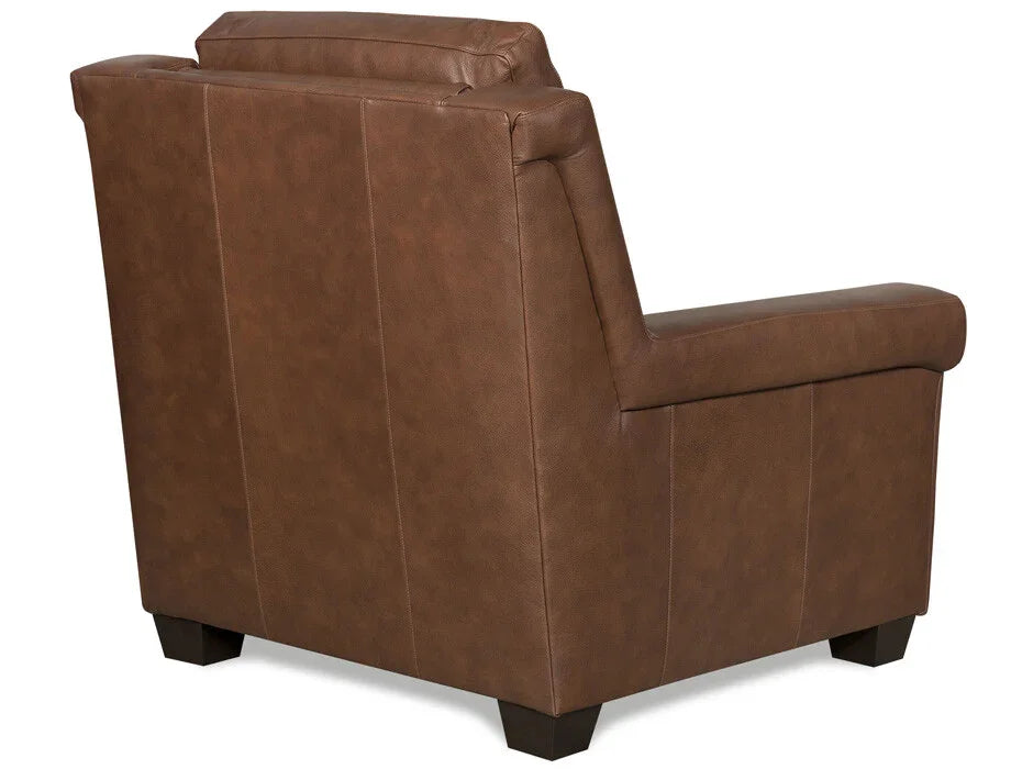 Luxury zero wall power leather recliner in top grain rich brown leather handcrafted in the USA - Your Western Decor