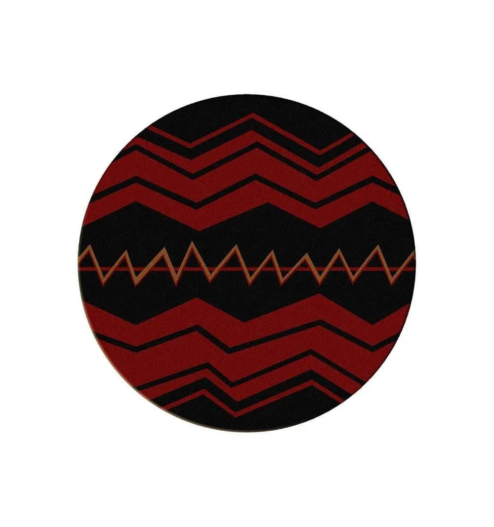 War Path Round Area Rugs & Runners in Black - Made in the USA - Your Western Decor