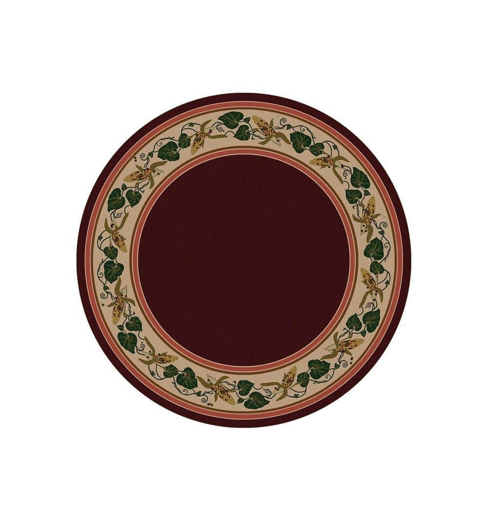 Three Sisters Garnet 8' Round Area Rug - Made in the USA - Your Western Decor, LLC