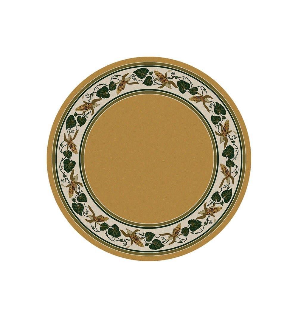 Three Sisters Maize 8' Round Area Rug - Made in the USA - Your Western Decor, LLC