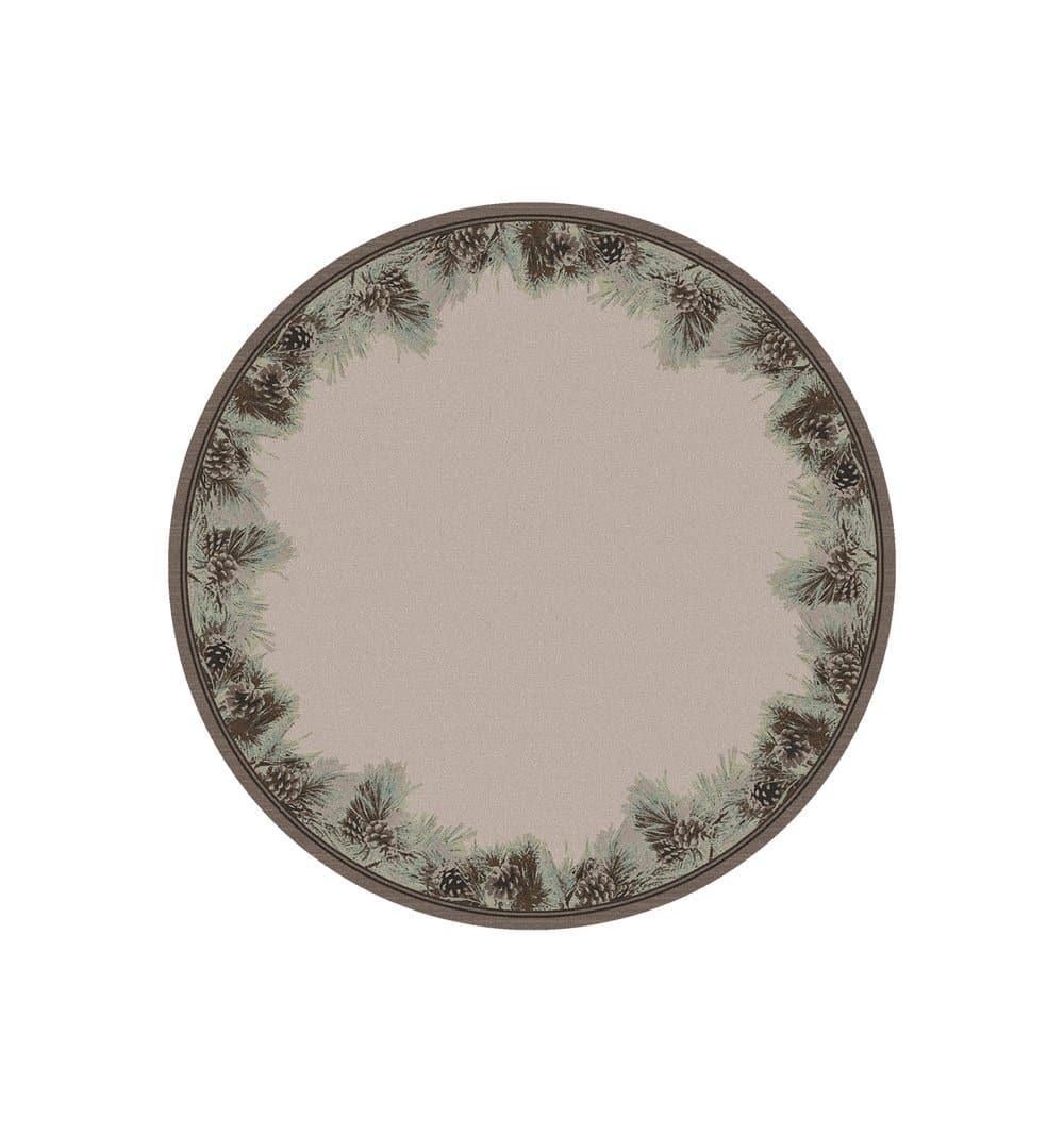 Pines & Needles Cabin Round Area Rug - Made in the USA - Your Western Decor