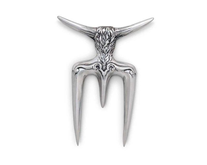 Aluminum Longhorn Carving Fork Back - Your Western Decor