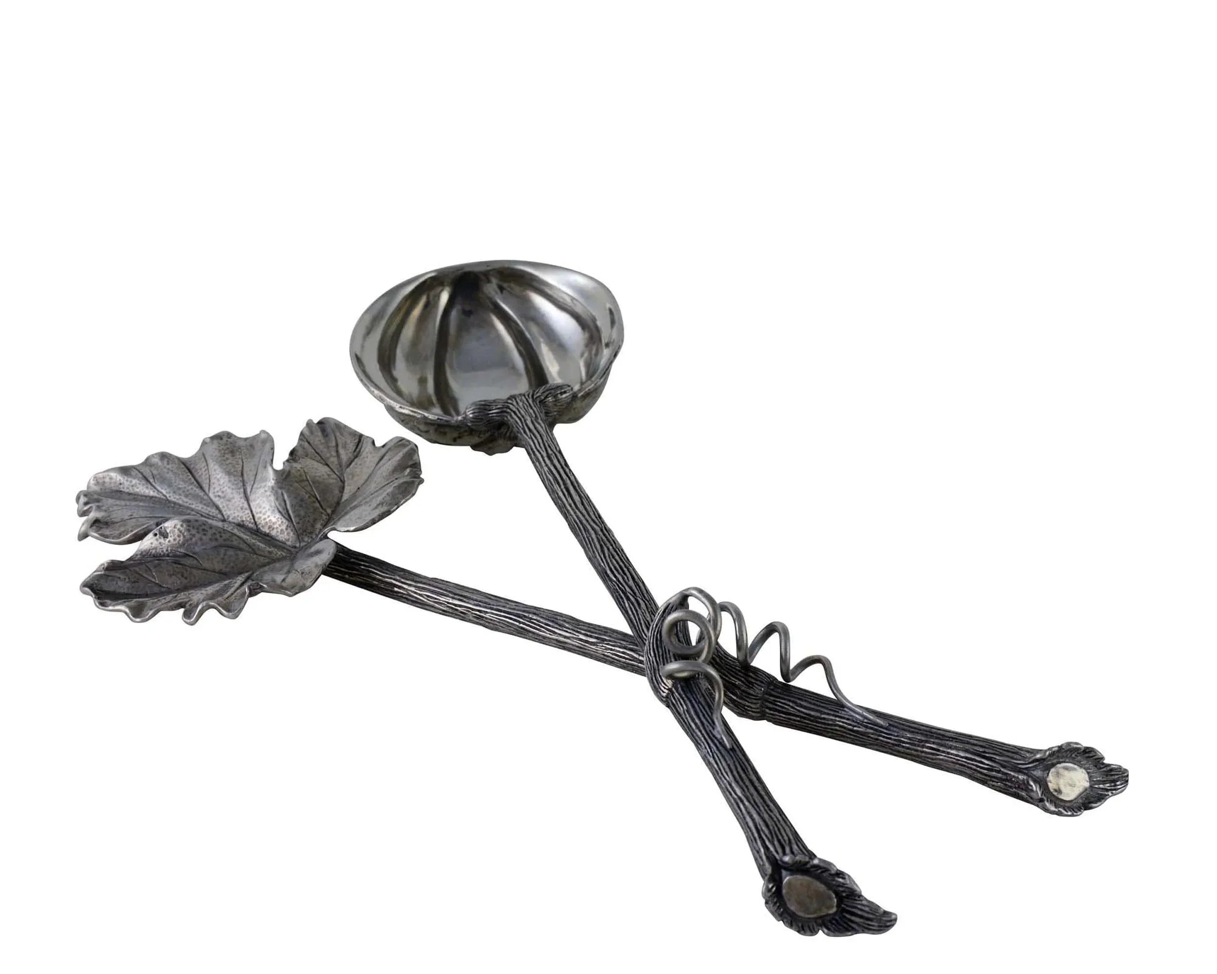 Harvest Vine Pewter Salad Server Set • Your Western Decor