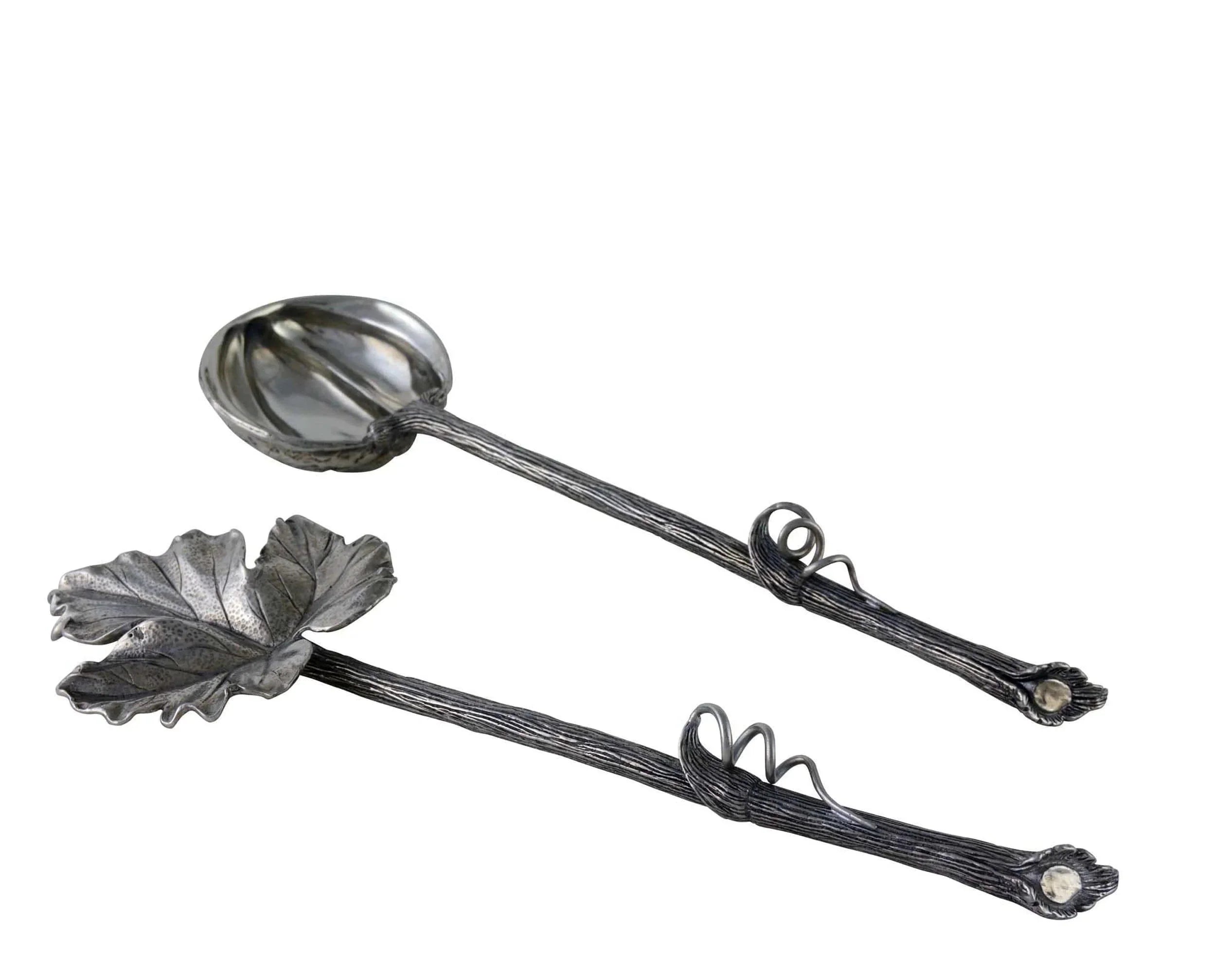 Harvest Vine Pewter Salad Server Set • Your Western Decor