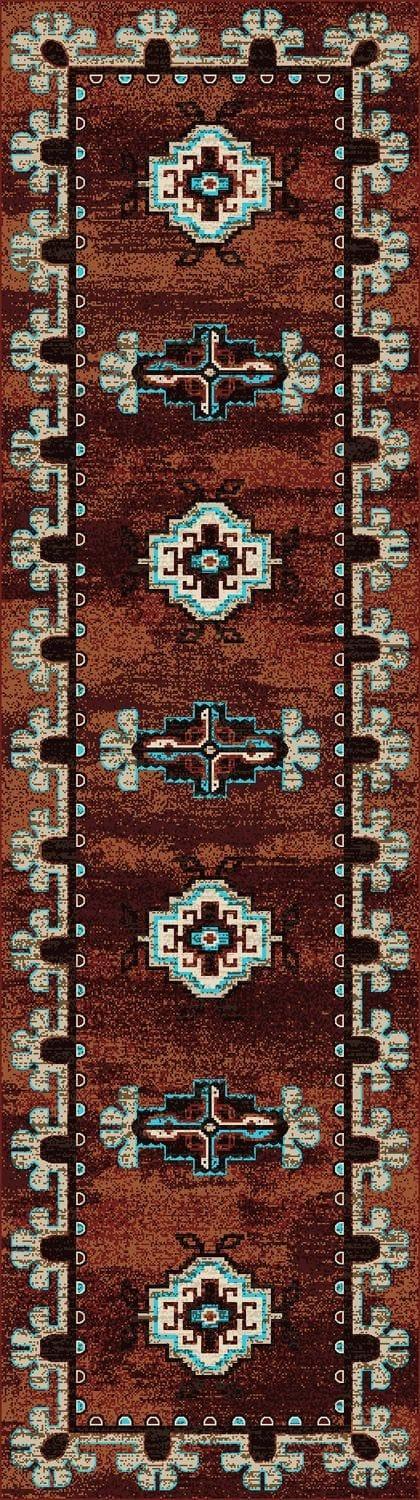 Badlands Floor Runner in Rust - made in the USA - Your Western Decor