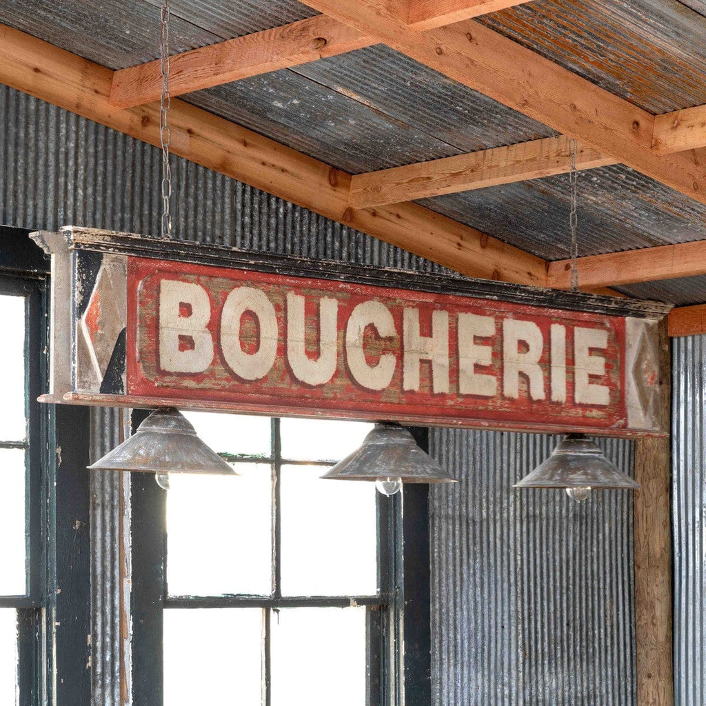Boucherie Shop Sign Pendant Fixture made in the USA - Your Western Decor