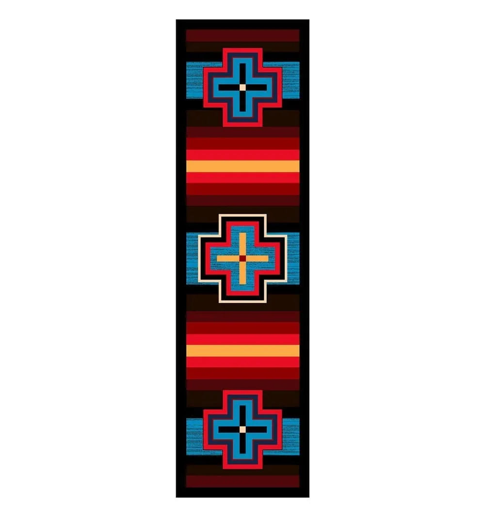 Southwest bright colors runner rugs. Made in the USA. Your Western Decor