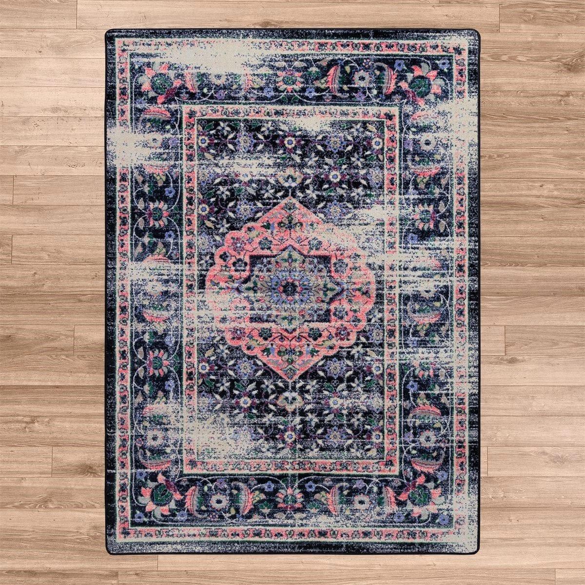 Bristol Azalea Distressed 4x5 Area Rug - Made in the USA - Your Western Decor