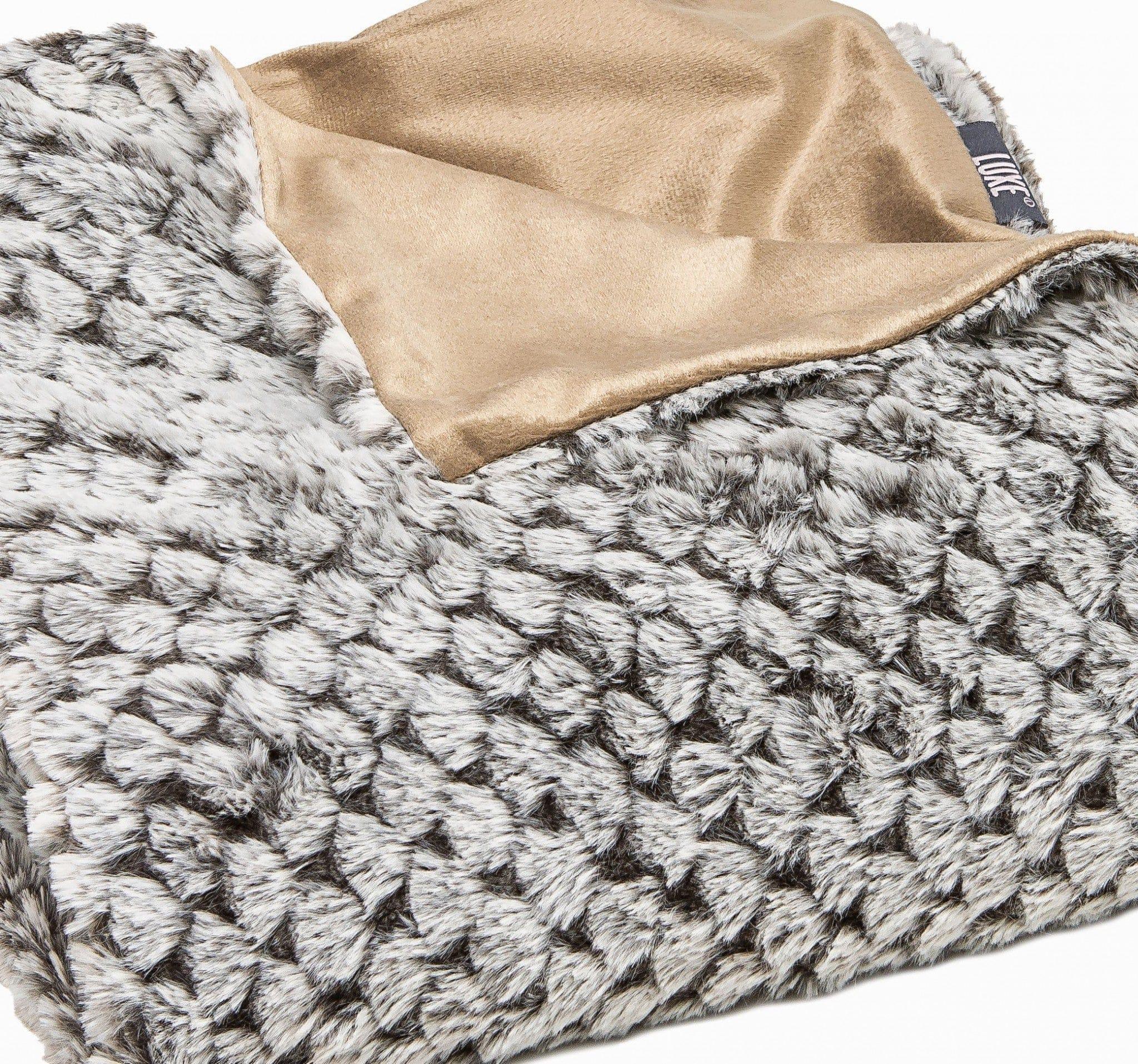 Cocoa & Grey Lynx Faux Fur Blanket - Your Western Decor