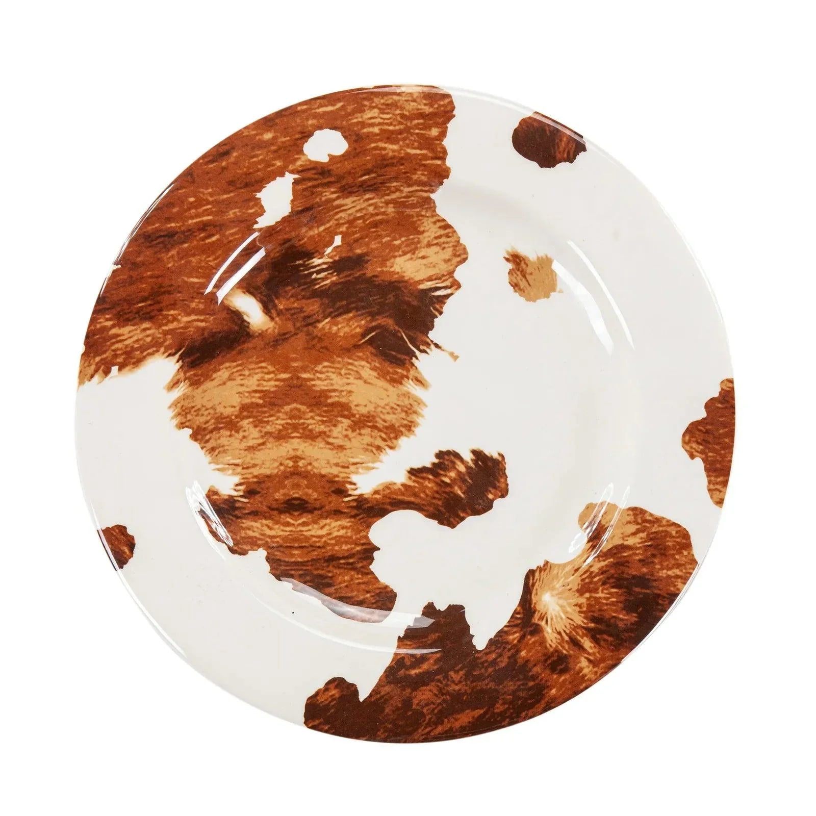 Cowhide print melamine salad plates - Your Western Decor