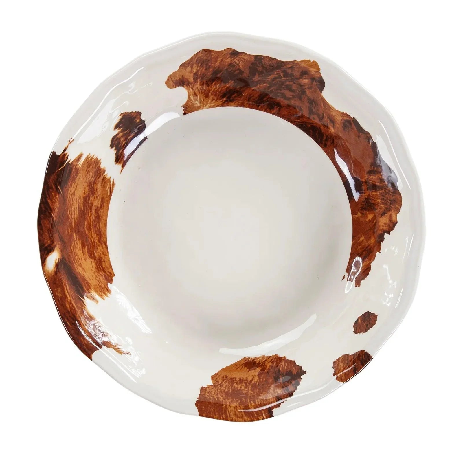 Cowhide Print Melamine Serving Bowl | Your Western Decor