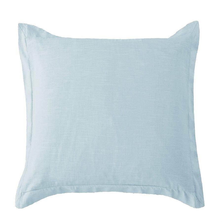 Light Blue Washed Linen Tailored Luna Euro Sham - Your Western Decor