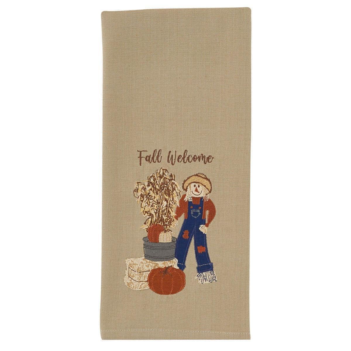 Fall Welcome Embroidered Dishtowel • Your Western Decor