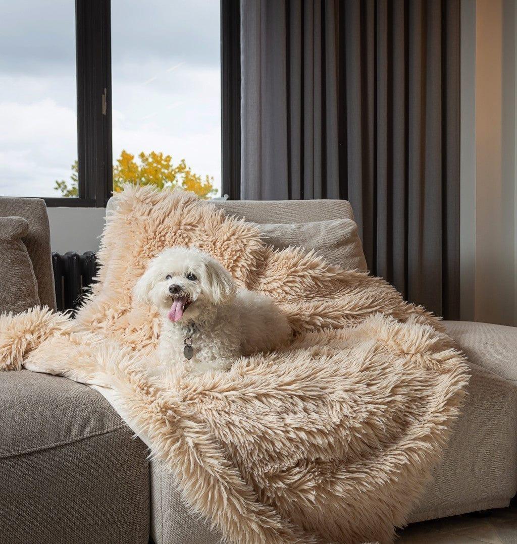 Flokati Faux Wool Throw Blanket with Dog - Your Western Decor