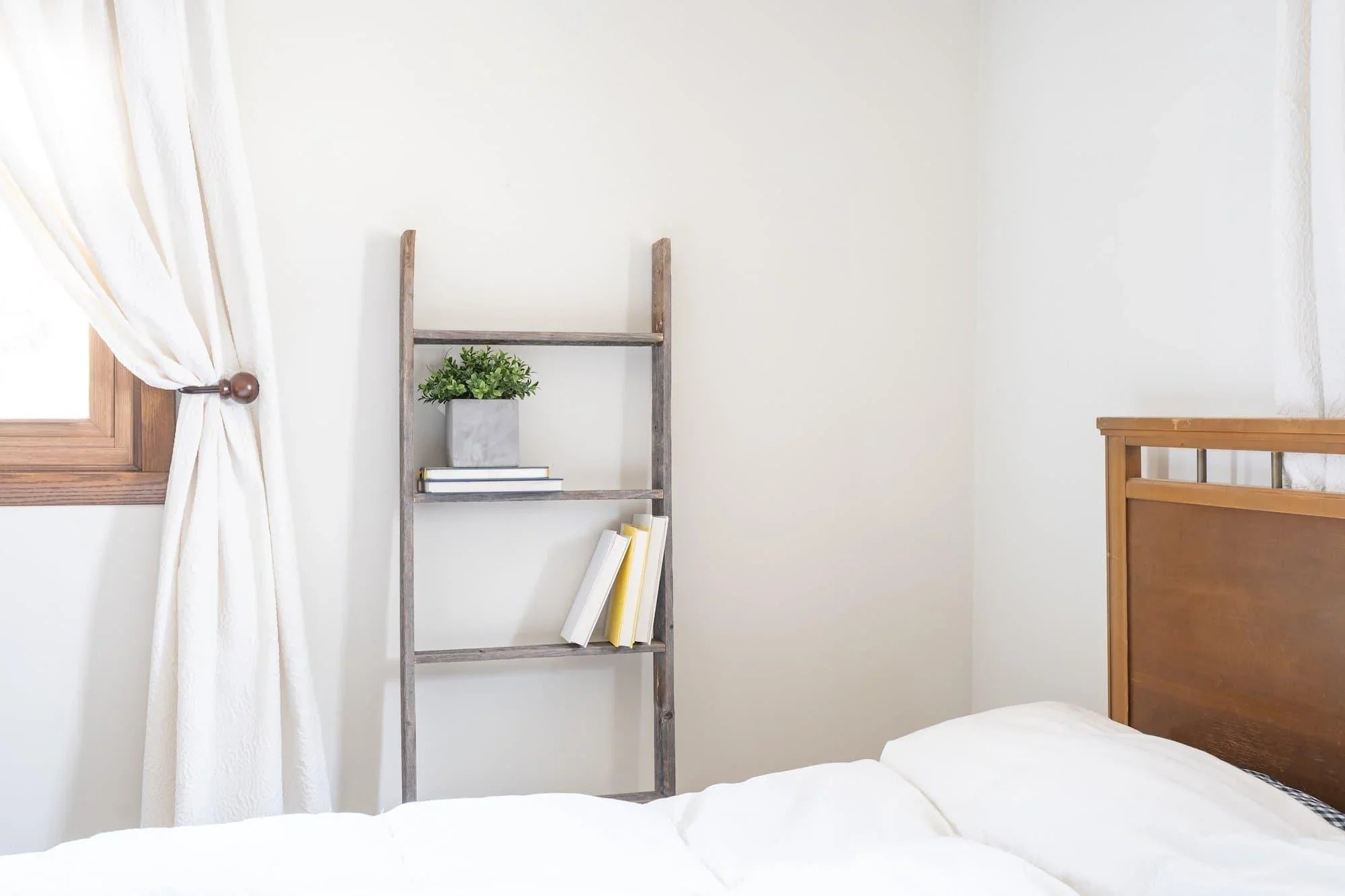 Rustic Weathered Grey Wood Ladder handcrafted in the USA from Your Western Decor