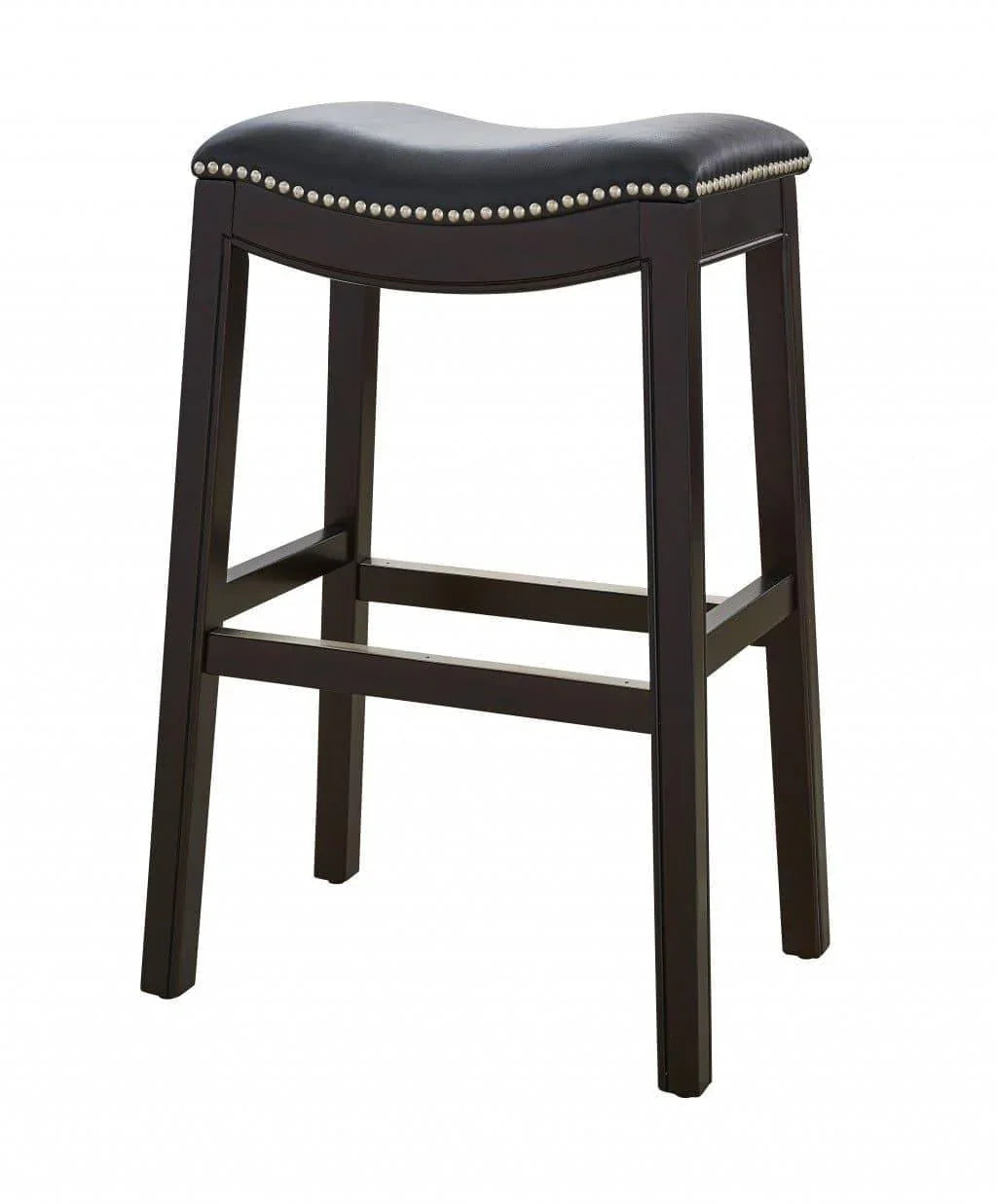 Espresso & Black Saddle Style Counter Stool 30" - Your Western Decor