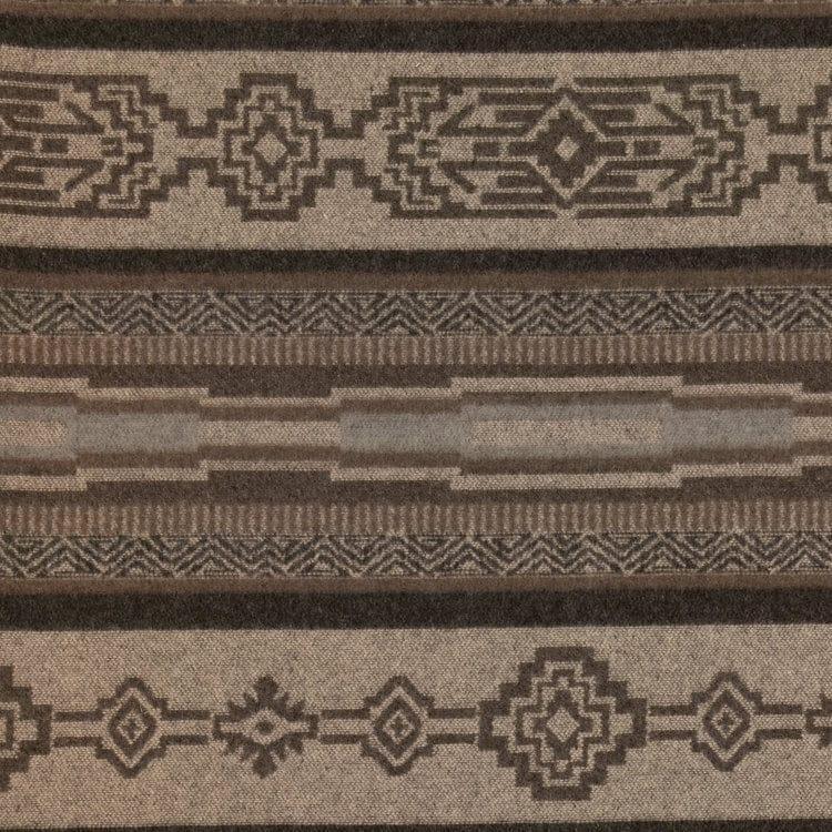 Lodge Lux rustic upholstery fabric in browns and beige with geometric patterns - Your Western Decor