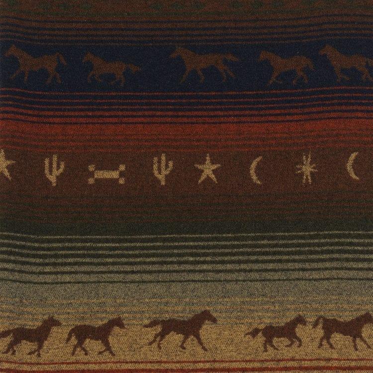 Galloping Trails fabric by the yard - Upholstery fabric made in Italy - Your Western Decor