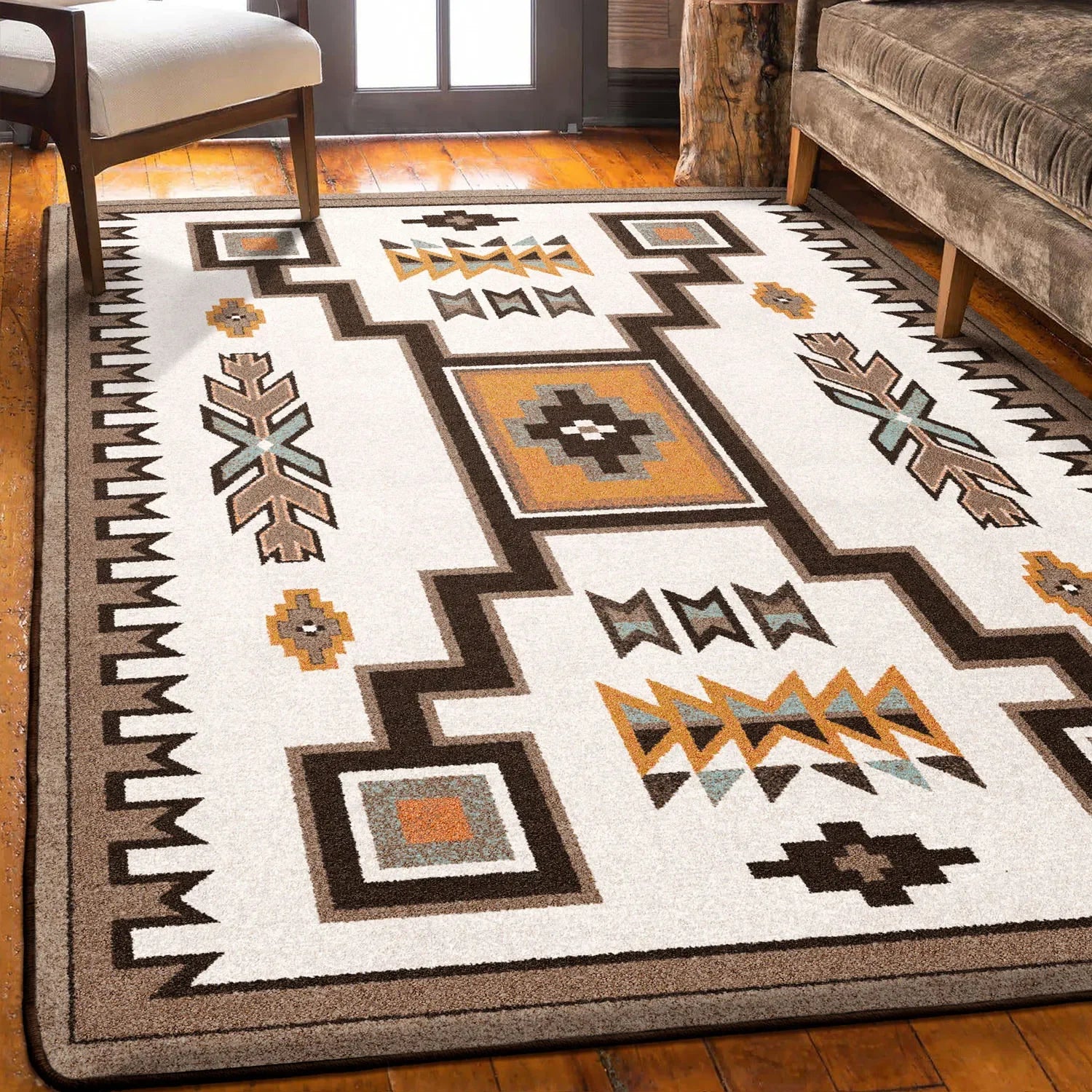 Old crow worn saddle area rug - Your Western Decor