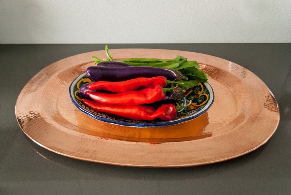 Hammered Copper Oval Tray - Your Western Decor
