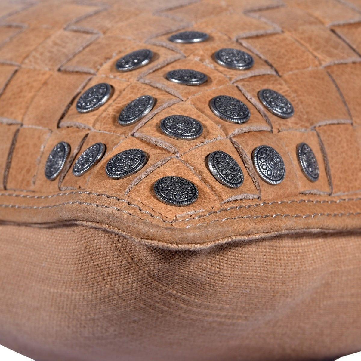 Basket Weave Genuine Leather Pillow - Your Western Decor