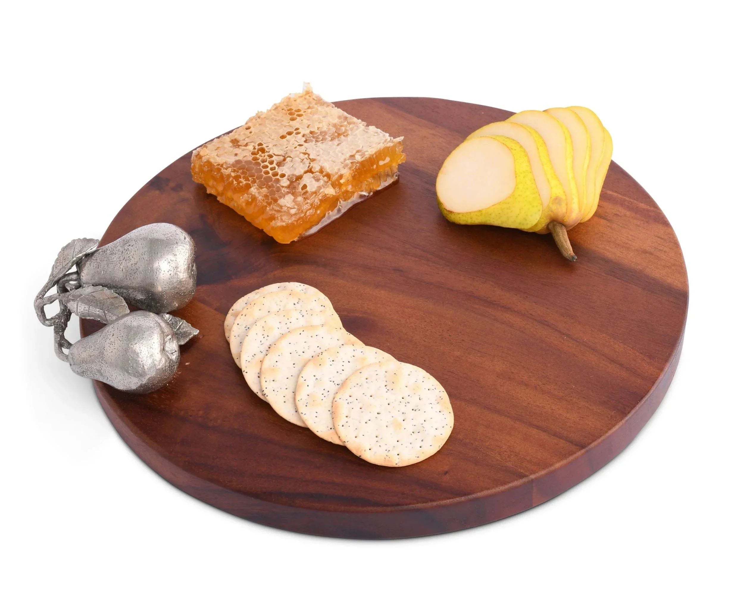 Acacia Wood Pear Cheese Tray • Your Western Decor
