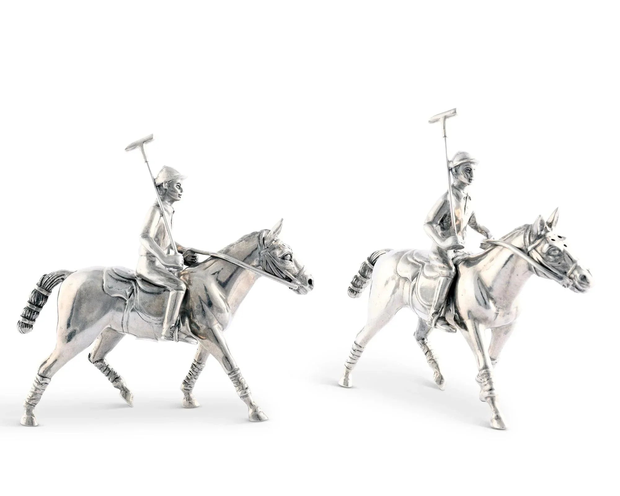 Polo Player Pewter Salt & Pepper Set | Your Western Decor